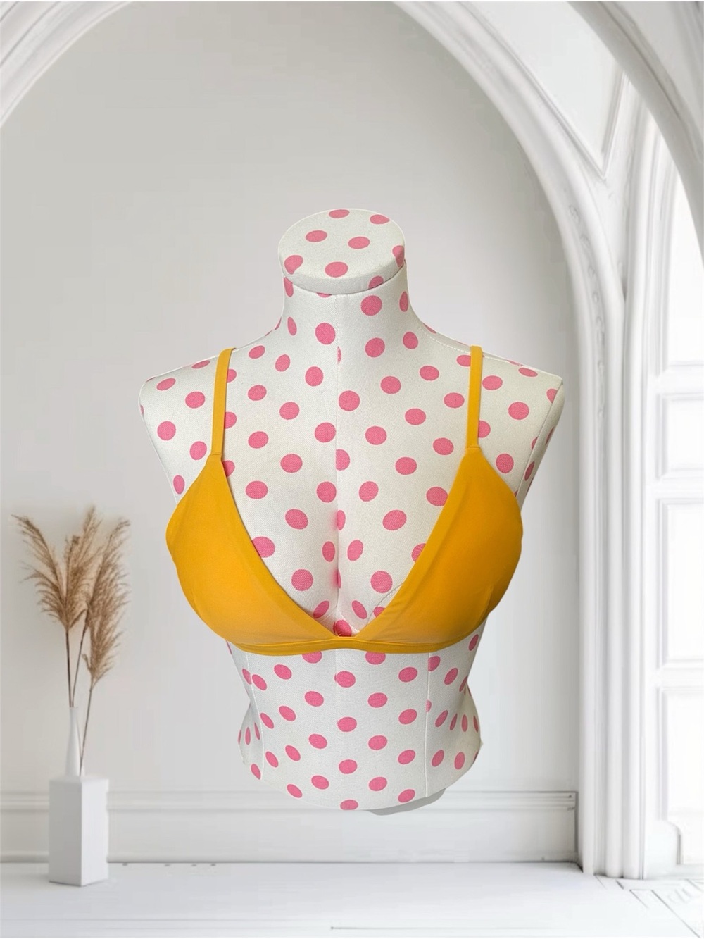 Hollister Golden Yellow Triangle Bikini Top